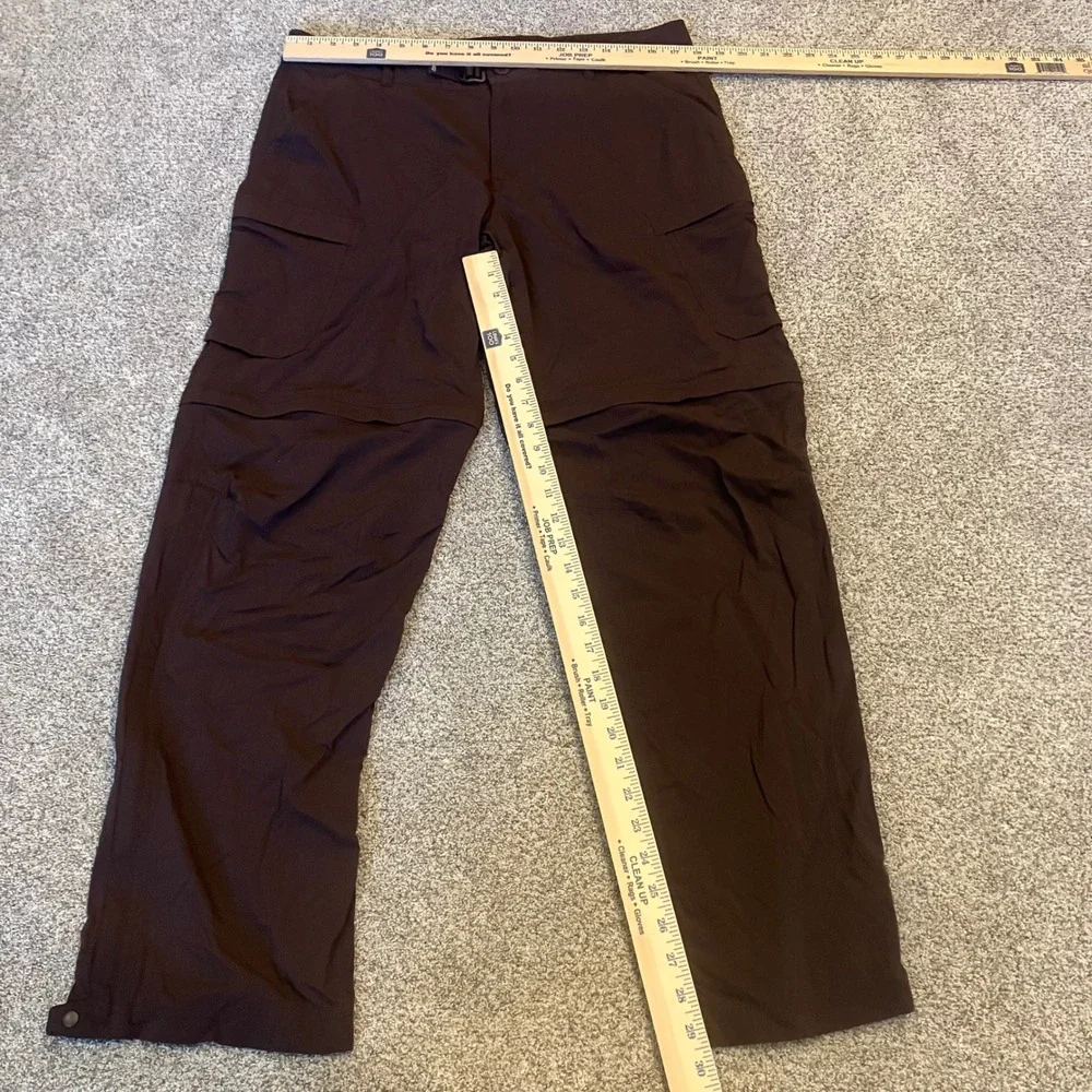 REI Co-op Sahara Convertible Cargo Hiking Pants Mens 36x32 Brown Relaxed Fit